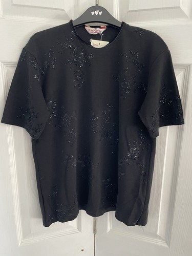 Women black sparkly top - black,