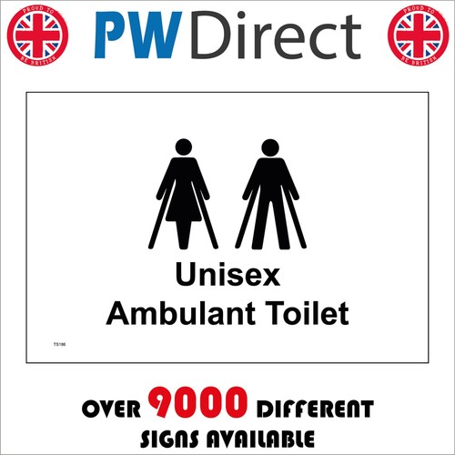 Sign unisex ambulant toilet - sign,