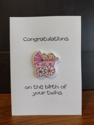 Handmade greeting card birth - -,