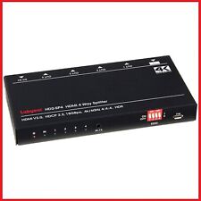 Labgear - HD2-SP4 - 4 Way 4k HDMI 2.0 Splitter 4k 2k Hdcp 2.2 3D EDID Management