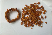 Amber pieces and bracelet