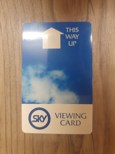Sky viewing card memorabilia - viewing,