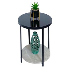 Black Side Table With Dark