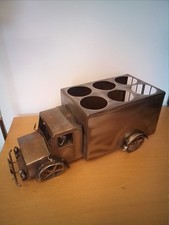 Flame Homeware 6 Wine Bottles Holder Metal Truck ,Lorry Novelty, Man cave,Bar