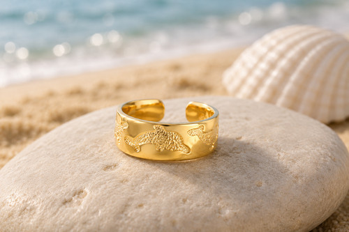 9ct yellow gold dolphin toe - 9ct,
