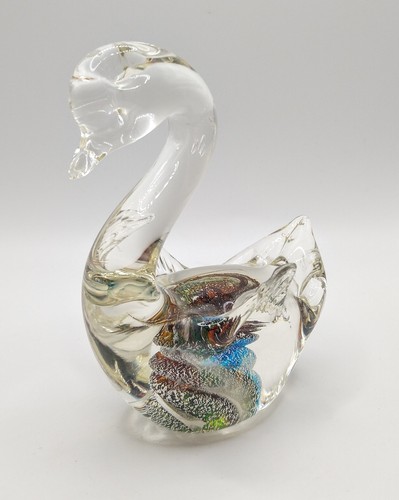 Art glass swan - ornament, murano