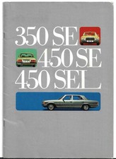 Mercedes-Benz S-Class 350 & 450 1973 UK Market Sales Brochure SE & SEL