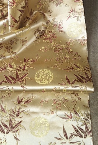 Gold brown floral chinese - gold,
