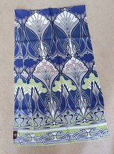 Liberty Silk Scarf Lanthe Rectangle Stunning 40 x 150cm Blue Green Art Deco