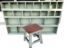 POTTING SHED GREEN HOUSE OPEN STORAGE  SHELVING COMPARTMENTS AND STOOL