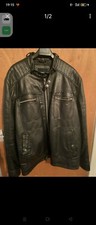 mens leather biker jacket xxl
