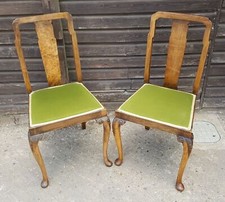 LOVELY MATCHING PAIR OF 1930's WALNUT BEDROOM CHAIRS