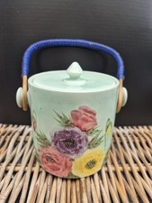 Vintage Radford Pottery Hand Painted Biscuit Barrel