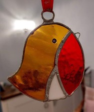 Stained Glass Robin Suncatcher