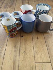 Job Lot - 7 Retro Coffee Tea Cups Mugs- includes Denby, Dunoon, Rayware etc 