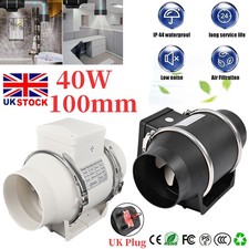 4" Quiet Inline Extractor Fan