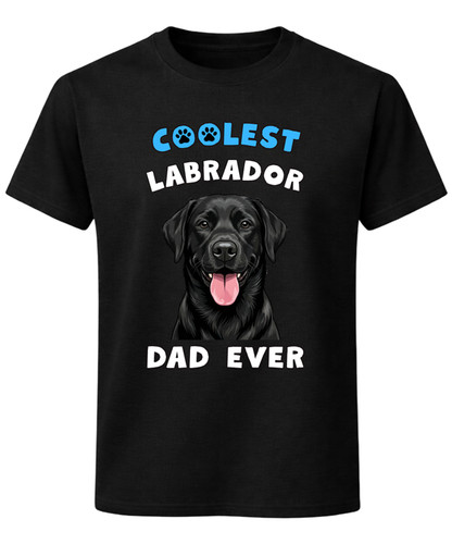 Coolest black labrador dad - black,
