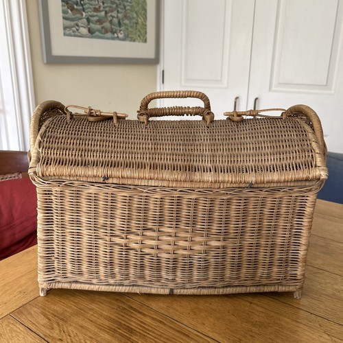 Vintage wicker picnic basket - vintage,