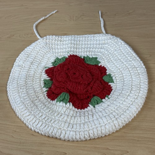 Vtg handmade crochet - handmade, rose