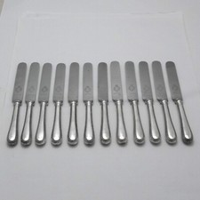 BEAD Design ALEXANDER CLARK LONDON Silver Service Cutlery Twelve Dinner Knives