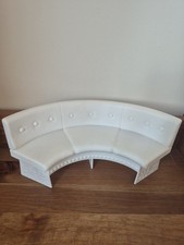 Barbie Retro White Sofa Curved