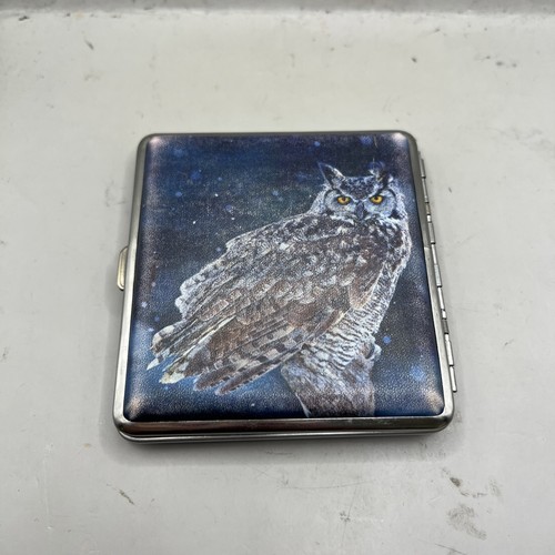 Vintage cigarette case owl - cigarette,