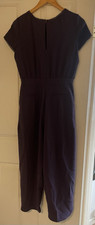 Reiss Florence Split Leg Jumpsuit Dark Purple