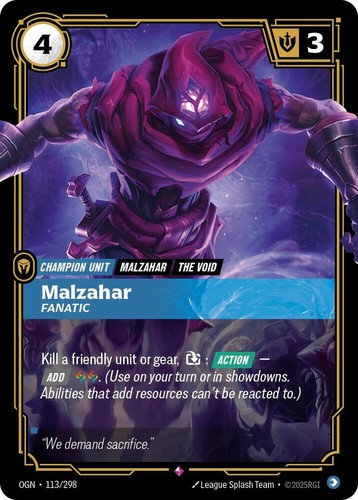 Malzahar fanatic ogn 113 - malzahar,, 113/298