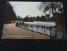 Large Lake Albert Park Middlesbrough Postcard - 108447