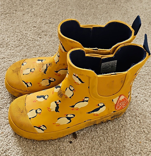 Chipmunks yellow puffin print - puffin,