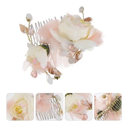 Bridal hair combs shell silk - bridal,