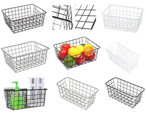 Metal wire storage basket - storage,