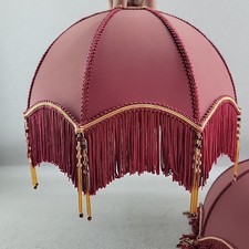 Pair of Vintage Fabric Lamp Or