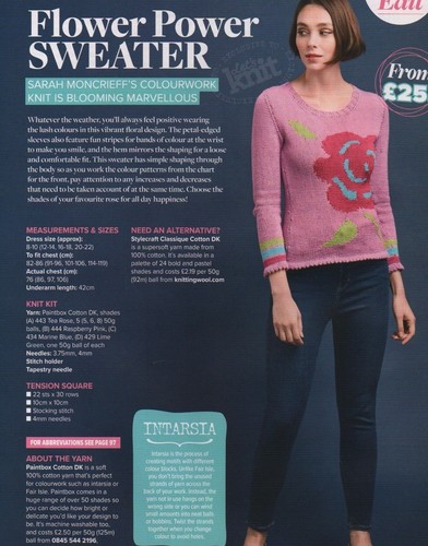 Flower power intarsia sweater - flower,