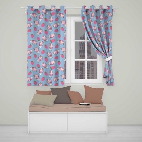 Blackout eyelet curtains cute - blackout,