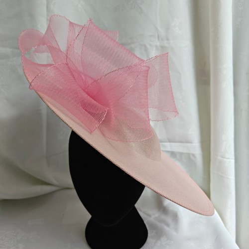 Light pink flower wide brim - light,