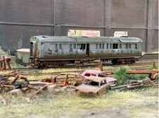 OO gauge coach: Abandoned Southern Railway Maunsell, heavily weathered. Ref K1A