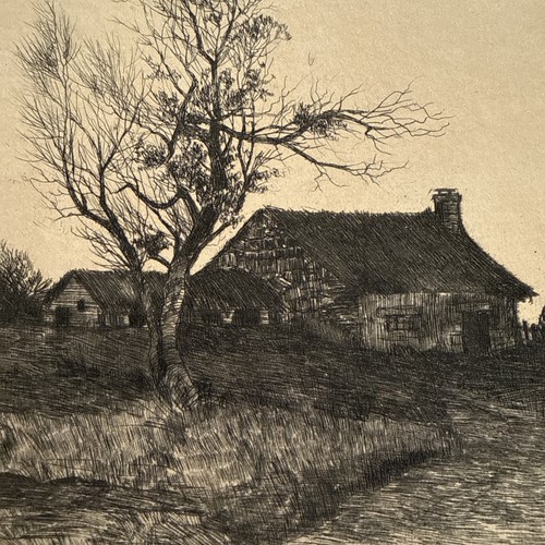 Vintage antique 1890 landscape - vintage,