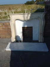 Fire Surround, Marble Back Plate & Plinth. Used/good condition.