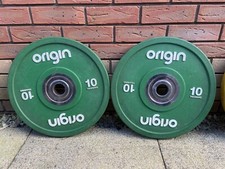 2 x 10kg Origin Urethane Olympic Bumper Weight Plates