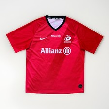 Saracens 2019/2020 Alternate Nike Red Rugby Jersey Shirt Mens Size XL