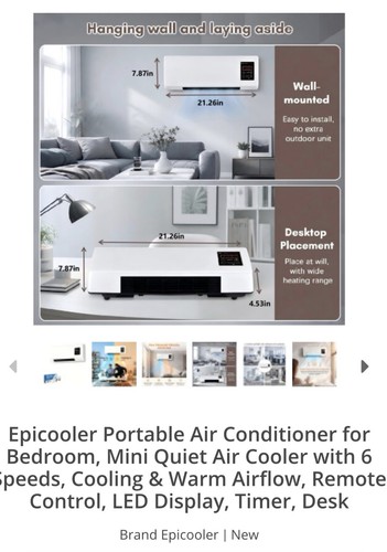 Epicool portable wall fan and - portable,