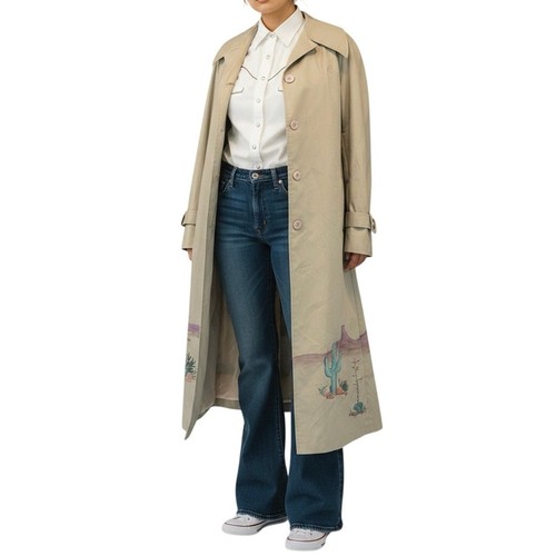 Vintage 80s khaki - khaki, painted
