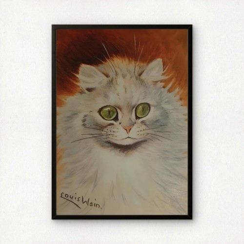 Louis wain white cat - wain:, with
