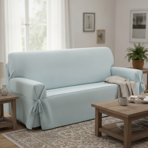 Sofa cover cotton aquamarine - sofa,