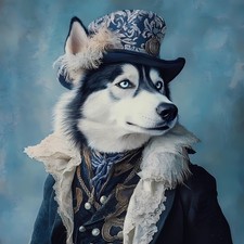 Siberian Husky with a