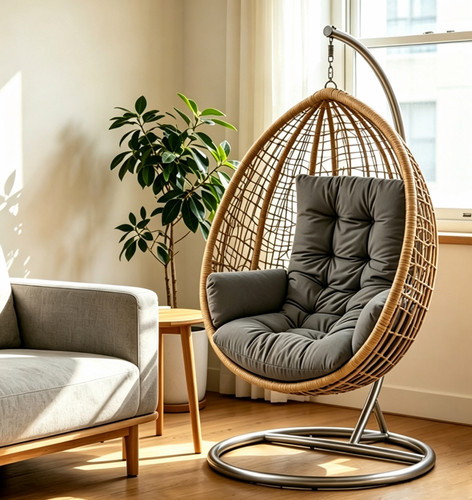 Hanging egg chair cushion - hanging,
