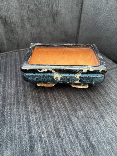 Ceramic bonsai tree pot glazed - ceramic,