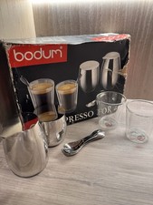 Bodum Espresso For 2 Set – 2 Glasses, Creamer & Sugar Bowl, 3 Spoons, Boxed
