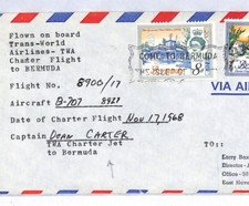 BERMUDA Air Mail Cover TWA